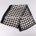 Bufanda de seda larga para hombre de Houndstooth Check